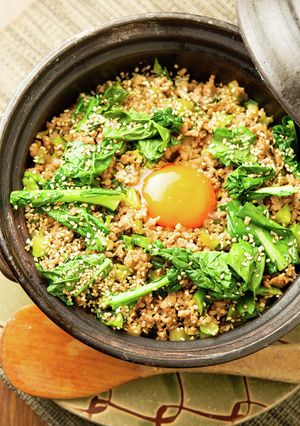 ケロッコのひき肉の土鍋ご飯-レシピのメイン写真