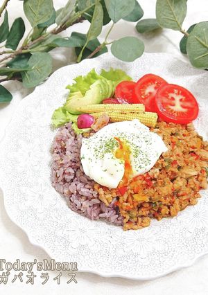 【簡単】調味料3つ!ガパオライス-レシピのメイン写真