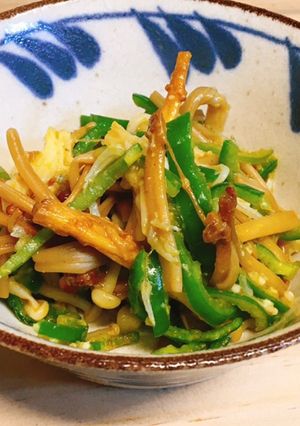 ピーマンときのこのカレー塩麹炒め-レシピのメイン写真