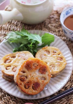 れんこんのハサミ焼き-レシピのメイン写真