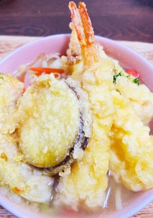 胃もたれ注意！謎の組み合わせ天ぷらめん-レシピのメイン写真