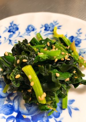 超〜簡単!ほうれん草とわかめのおひたし-レシピのメイン写真