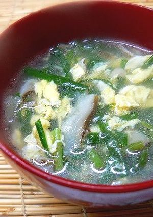 おうちで簡単、ニラ玉中華スープ!-レシピのメイン写真