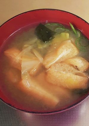 キャベツと玉ねぎのお味噌汁-レシピのメイン写真