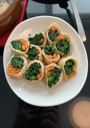 人参ほうれん草のキツネ煮-レシピのメイン写真
