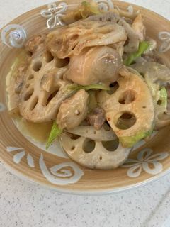 鶏モモとレンコンのマヨ味噌炒め-レシピのメイン写真