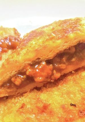 簡単美味しい低糖質食パンキーマカレーパン-レシピのメイン写真