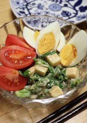 夢咲き菜(菜花)のオーロラサラダ♪︎-レシピのメイン写真