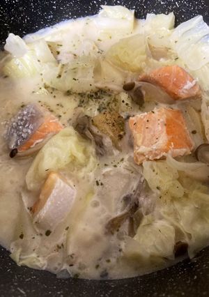 簡単鮭と野菜のスープ-レシピのメイン写真