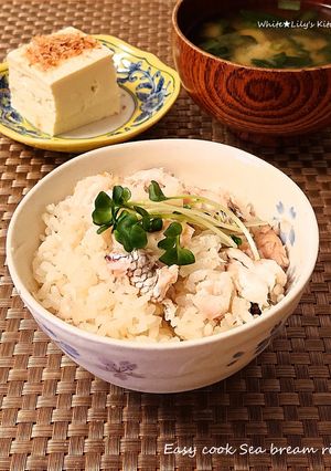 豪華に丸ごと鯛一尾☀炊飯器で手軽に鯛めし-レシピのメイン写真