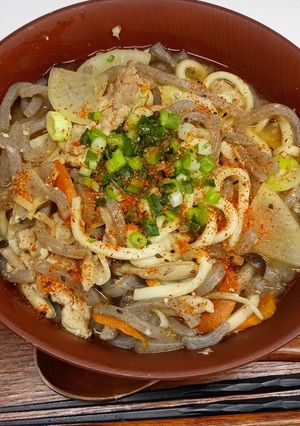 具だくさん♪豚汁うどん-レシピのメイン写真