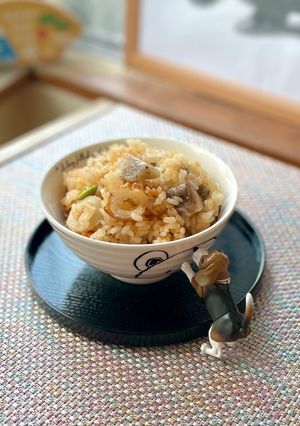 筑前煮deコチュジャン入り炊き込みご飯-レシピのメイン写真