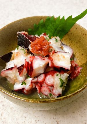 おつまみに♪茹でたこと大根おろしの梅和え-レシピのメイン写真