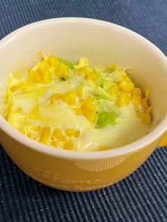 ベジ♪春キャベツとたまごのレンジ蒸し-レシピのメイン写真