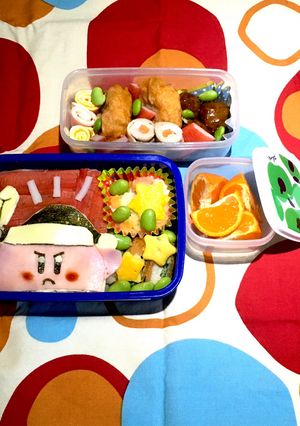簡単キャラ弁　ソード☆カービィ-レシピのメイン写真