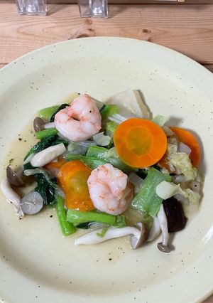 八宝菜の材料調理、スライサーでスライスキ-レシピのメイン写真