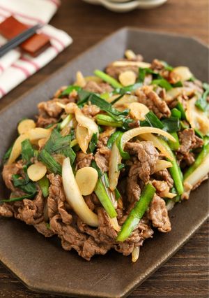 ごはんがススム♡牛肉とニラのスタミナ炒め-レシピのメイン写真