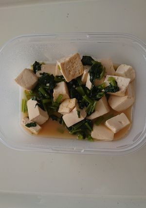 豆腐と小松菜のめんつゆ仕立て。副菜。-レシピのメイン写真