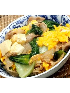 青梗菜と豆腐の豚肉炒め★動画あり★-レシピのメイン写真