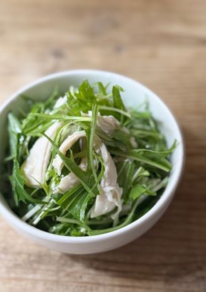 m鶏と水菜のサッパリおかずサラダ-レシピのメイン写真