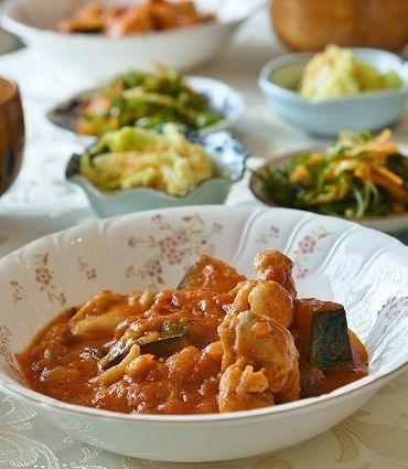 鶏肉とかぼちゃのトマト煮-レシピのメイン写真