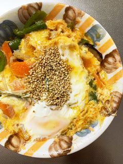 全てレンジキムチの卵とじ炒め味豚平焼き風-レシピのメイン写真