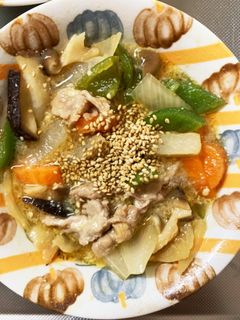 マヨ照り焼き炒め味豚こま大根青椒肉絲風-レシピのメイン写真