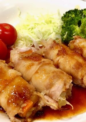 生姜焼き 野菜巻き-レシピのメイン写真