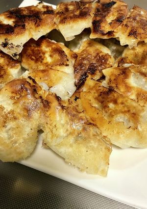 スプーンでまぜてつくるネギ餃子-レシピのメイン写真
