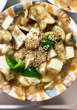 レンジ豚こまピリ辛うま煮味麻婆豆腐&茄子-レシピのメイン写真