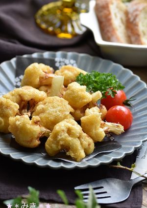カリフラワーのカレーチーズ天ぷら☆-レシピのメイン写真