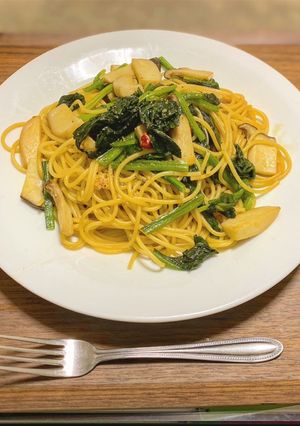 エリンギとほうれん草のバター醤油パスタ-レシピのメイン写真