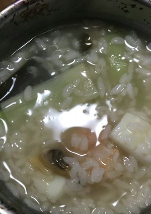 残りご飯で手付ボールリゾット（お粥）風に-レシピのメイン写真
