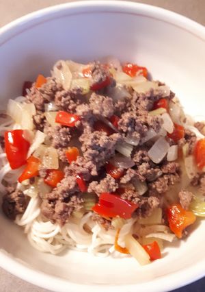 そうめんの炒め野菜のせ-レシピのメイン写真