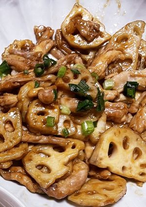 せせりとレンコンの和風炒め-レシピのメイン写真