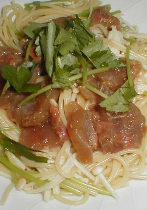 .半額マグロのづけのパスタ-レシピのメイン写真