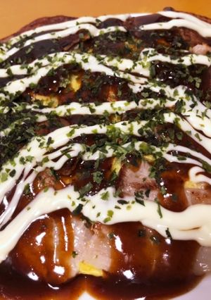 お餅の簡単お好み焼き-レシピのメイン写真