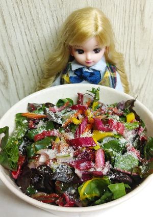 リカちゃん♡スイスチャーミルクドレサラダ-レシピのメイン写真