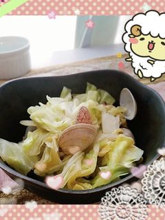たっぷりキャベツとあさりのワイン蒸し-レシピのメイン写真