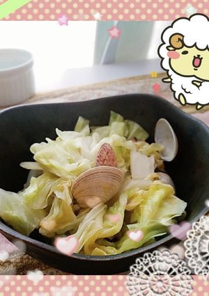たっぷりキャベツとあさりのワイン蒸し-レシピのメイン写真