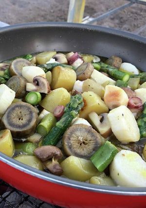 お好み野菜と魚介のアヒージョ-レシピのメイン写真