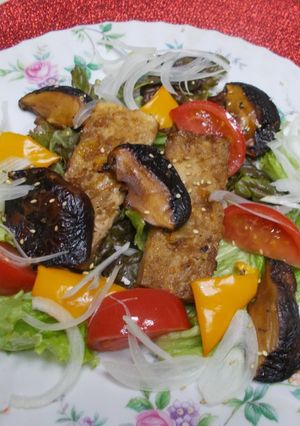 しいたけと冷凍豆腐のローストチキン風-レシピのメイン写真