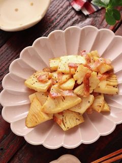 たけのことベーコンのめんつゆバターソテー-レシピのメイン写真
