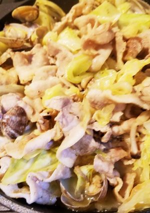 春うま☆あさりキャベツ豚バラ黄金チーム-レシピのメイン写真