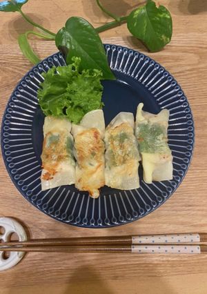 ササミのシソチーズ餃子の皮巻焼-レシピのメイン写真