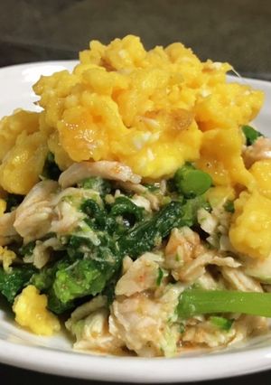 とっても簡単!菜の花とささみの酢味噌和え-レシピのメイン写真