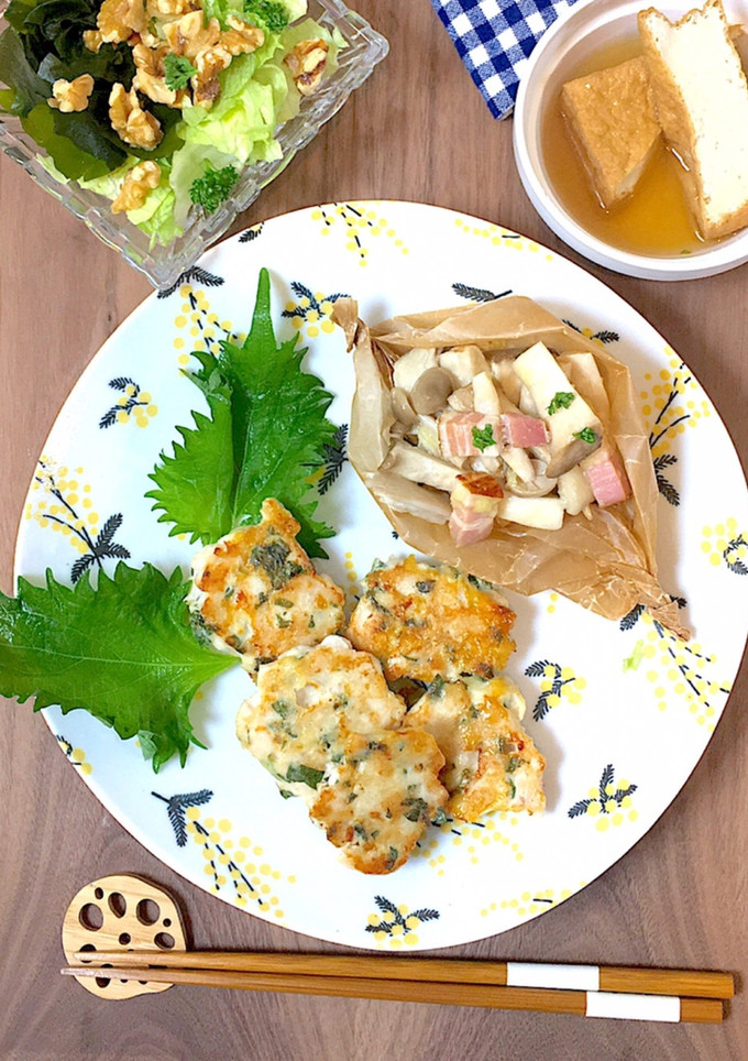 鶏ささみの大葉チーズつくね焼きお弁当簡単-レシピのメイン写真