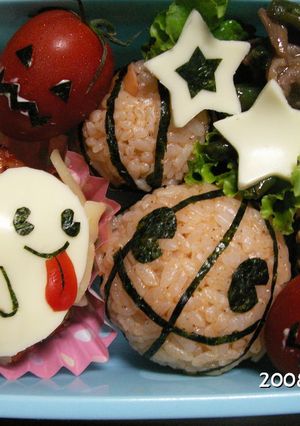 ハロウィンキャラ弁-レシピのメイン写真