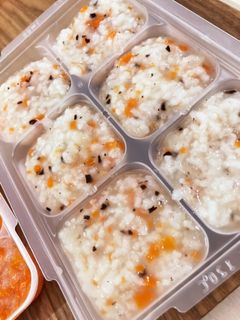 離乳食中期 鍋 ひじきの炊き込みご飯風粥-レシピのメイン写真