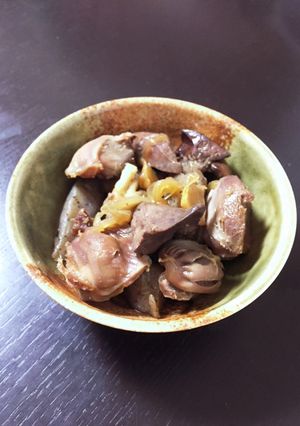レバー、砂肝、蒟蒻と玉ねぎの甘辛煮-レシピのメイン写真